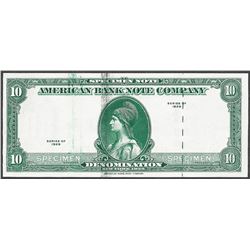 1929 Ten Unit American Bank Note Test Note As Made Ink Smear ERROR