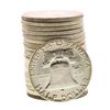 Image 2 : Roll of (20) Brilliant Uncirculated 1958 Franklin Half Dollar Coins