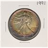 Image 1 : 1991 $1 American Silver Eagle Coin Amazing Toning