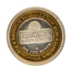 .999 Fine Silver Sheraton Casino Robinsonville, MS $10 Limited Edition Gaming To