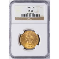 1900 $10 Liberty Head Eagle Gold Coin NGC MS63