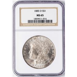 1885-O $1 Morgan Silver Dollar Coin NGC MS65