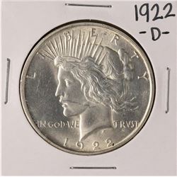 1922-D $1 Peace Silver Dollar Coin