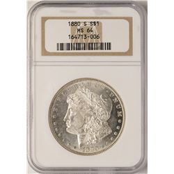 1880-S $1 Morgan Silver Dollar Coin NGC MS64