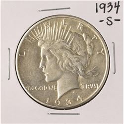 1934-S $1 Peace Silver Dollar Coin