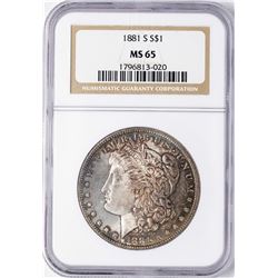 1881-S $1 Morgan Silver Dollar Coin NGC MS65