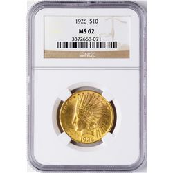 1926 $10 Indian Head Eagle Gold Coin NGC MS62