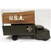 Image 2 : VINTAGE STRUCTO PRSSED STEEL US ARMY TOY TRUCK