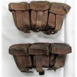 ORIGINAL WWI GERMAN LEATHER AMMO POUCHES