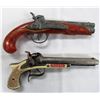 Image 2 : 2- VINTAGE FLINTLOCK DOUBLE BARRELL TOY CAP GUNS