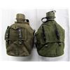 Image 3 : 2- VINTAGE US ARMY 1 QUART CANTEENS WITH CANTEEN