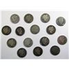 Image 1 : BARBER DIME LOT of 15 COINS