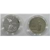 Image 1 : 2 - PROOF SILVER COMMEM DOLLARS;