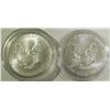 Image 2 : 2016 & 2002 AMERICAN SILVER EAGLES