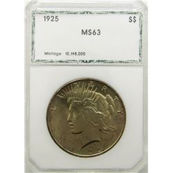 1925 PEACE DOLLAR PCI MS63