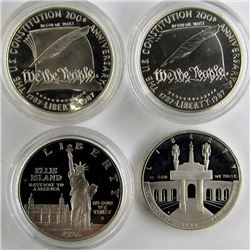 3-SILVER COMMEM DOLLARS: