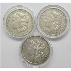 3-VG/F MORGAN DOLLARS: 1886, 1897-O,