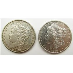 1878-S & 1879 MORGAN DOLLARS AU