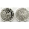 Image 2 : 1993 & 1990 AMERICAN SILVER EAGLES
