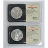 Image 1 : 2-2001 AMERICAN SILVER EAGLES