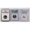 Image 1 : 3 GRADED COINS: