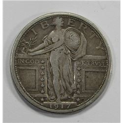 1917-D T1 STANDING LIBERTY QUARTER F/VF