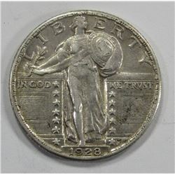 1928 STANDING LIVERTY QUARTER- XF/AU