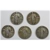 Image 1 : 5- STANDING LIBERTY QUARTERS- NICE CIRC LOT