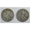 Image 1 : 2-1916 WALKING LIBERTY HALF DOLLARS CIRCS