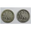 Image 2 : 2-1916 WALKING LIBERTY HALF DOLLARS CIRCS