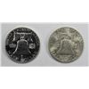 Image 2 : 1948-D UNC & 1958 PROOF FRANKLIN HALF DOLLARS
