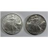 Image 1 : 1993 & 2005 AMERICAN SILVER EAGLES