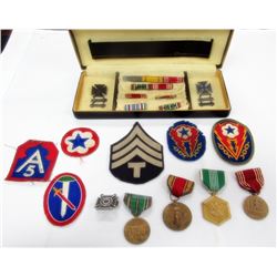 MILITARY PATCH & MEDAL LOT. PATCHES INCLUDED.