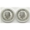 Image 2 : TWO (2) QUEEN ELIZABETH AUSTRALIA FINE SILVER