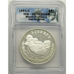 PROOF 1991-S MOUNT RUSHMORE COMMEM