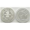 Image 1 : TWO (2) FINE SILVER ROUNDS 2015 ELIZABETH
