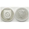Image 2 : TWO (2) FINE SILVER ROUNDS 2015 ELIZABETH