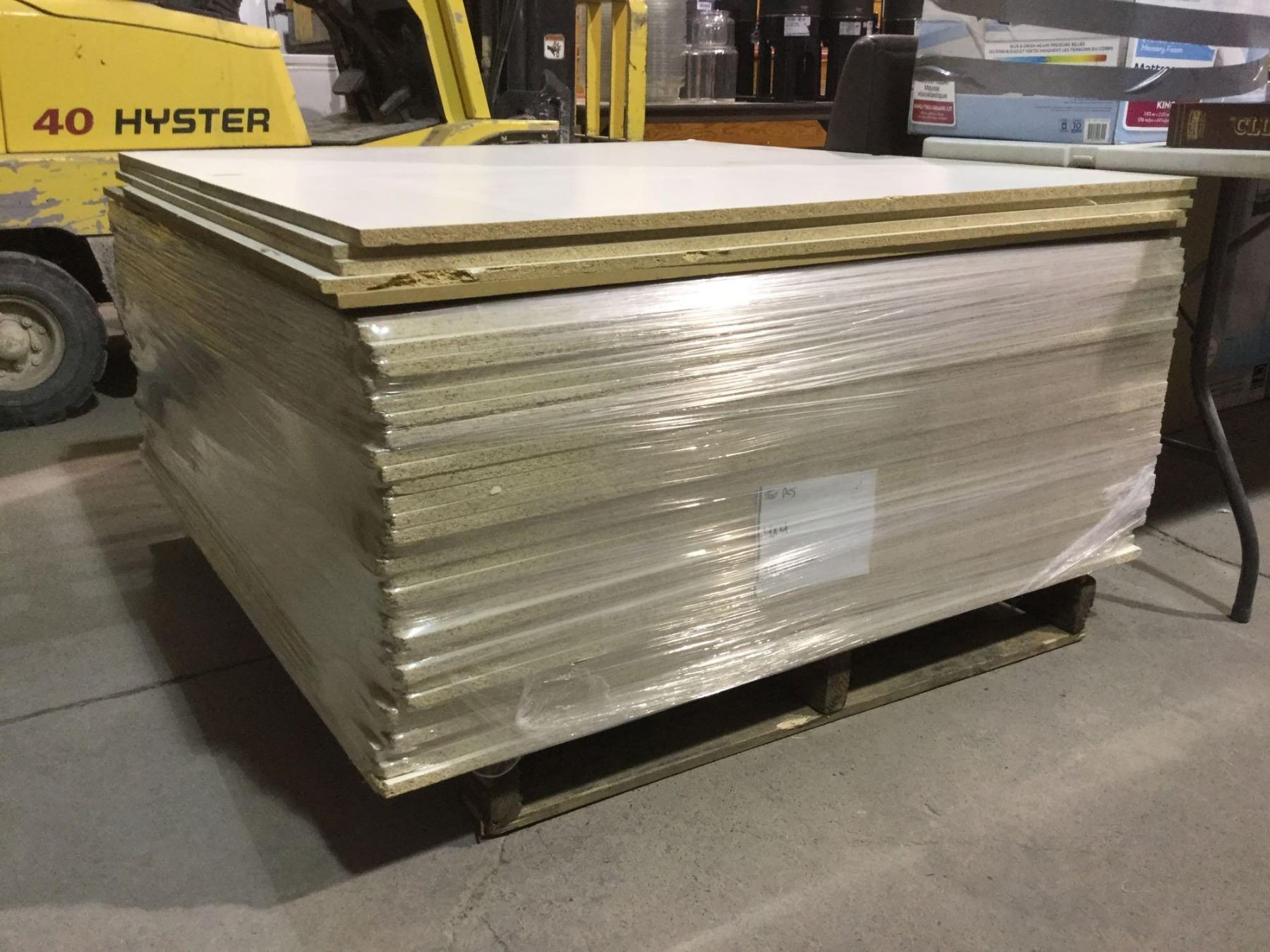 Pallet Lot of white MDF shelving panels