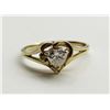 Image 1 : 10K GOLD HEART CZ LADIES RING