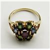 Image 1 : 10K GOLD MULTI COLORED STONES LADIES RING