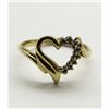 Image 1 : 10K GOLD HEART SHAPE LADIES RING