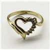Image 3 : 10K GOLD HEART SHAPE LADIES RING