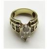 Image 2 : 10K GOLD LARGE CZ LADIES RING