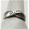 Image 1 : 10K WHITE GOLD "MOM" RING W/ DIAMONDS