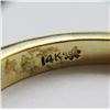 Image 3 : 14K GOLD BLUE SAPHIRE AND DIAMONDS LADIES RING