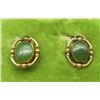 Image 1 : KREMENTZ 12K GOLD FILLED JADE SCREW BACK VINTAGE E