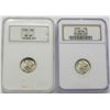 Image 1 : 2-NGC Mercury Dimes 1937 MS66, 1939 MS66 10C