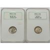 Image 1 : 2-Old NGC Graded Mercury Dimes