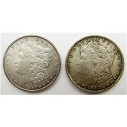 1886 & 1887 MORGAN DOLLAR AU