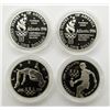Image 1 : 4- 1996 SILVER PROOF COMMEM DOLLARS: